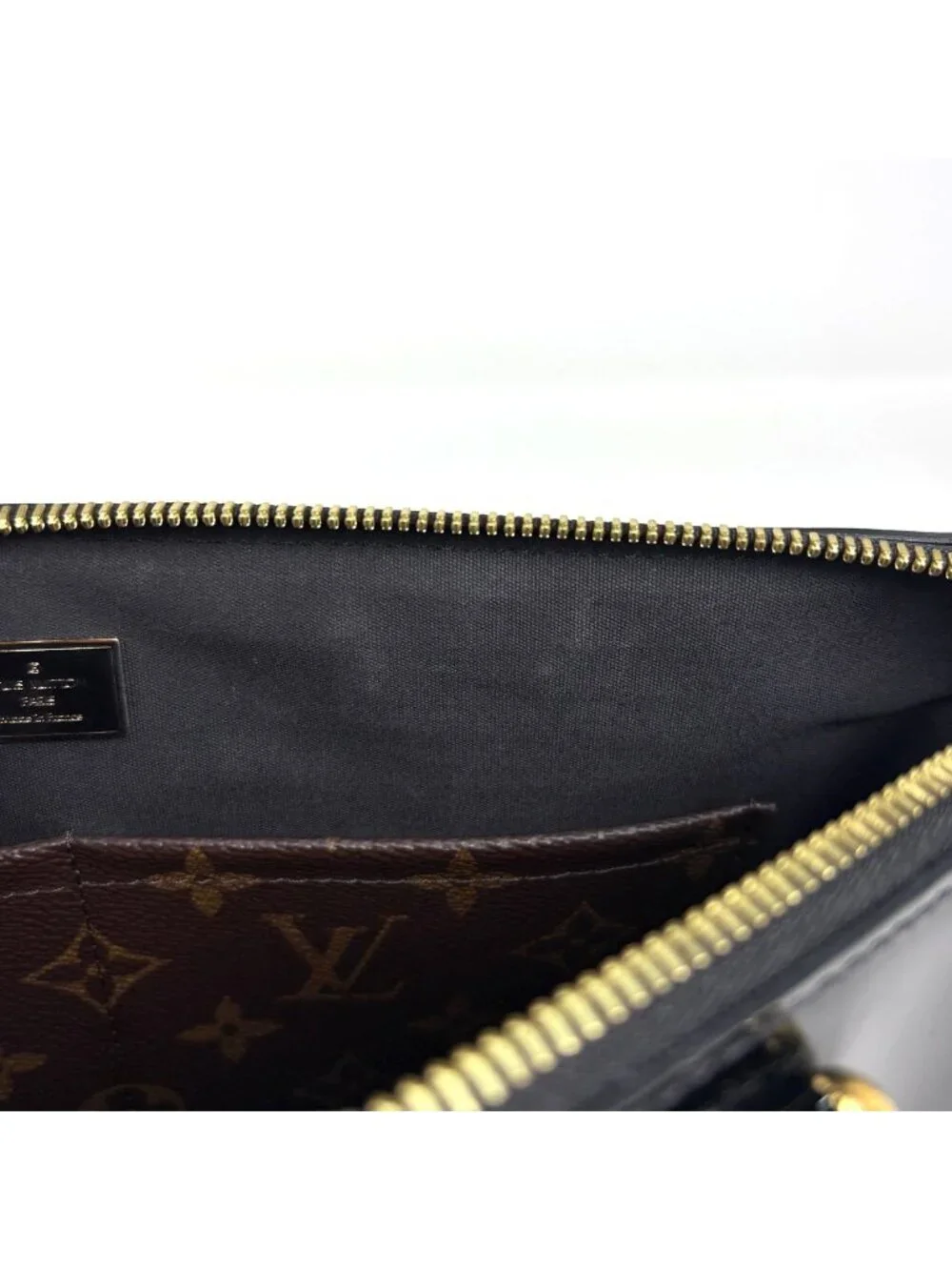 Louis Vuitton Tote Miroir Handbag 2-Way Patent Vernis Black